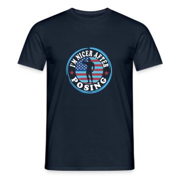 Culturisme - T-shirt homme - marine - Devant - AI Model Male 178 light (178cm)