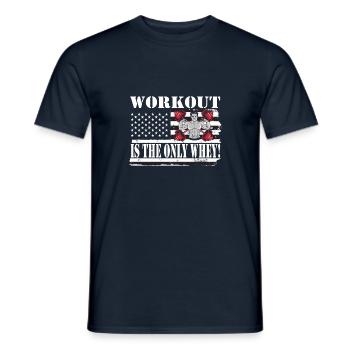 Culturisme - T-shirt homme - marine - Devant - AI Model Male 178 light (178cm)
