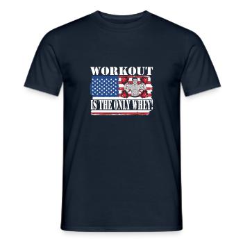 Culturisme - T-shirt homme - marine - Devant - AI Model Male 178 light (178cm)