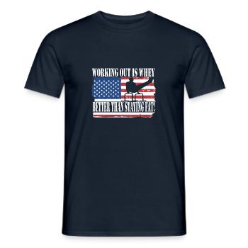 Entraînement en circuit - T-shirt homme - marine - Devant - AI Model Male 178 light (178cm)
