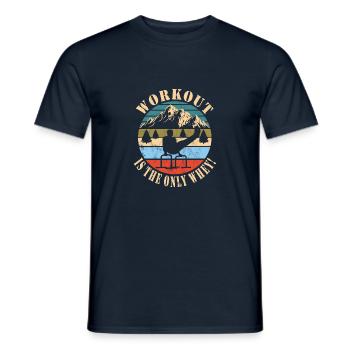 Circuit training - Men's T-Shirt - navy - Front - AI Model Male 178 light (178cm)