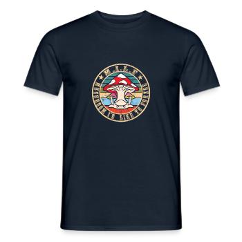 Cueillette de champignons - T-shirt homme - marine - Devant - AI Model Male 178 light (178cm)