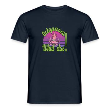Oktopus - Männer T-Shirt - Navy - Vorne - AI Model Male 178 light (178cm)