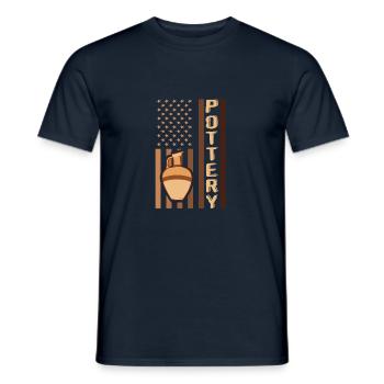 Faire de la poterie - T-shirt homme - marine - Devant - AI Model Male 178 light (178cm)