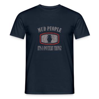 Make pottery - Men's T-Shirt - navy - Front - AI Model Male 178 light (178cm)