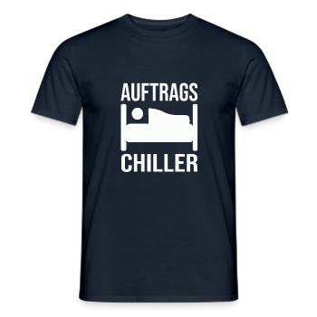 Auftrags chiller - Männer T-Shirt - Navy - Vorne - AI Model Male 178 light (178cm)