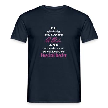 Kindergarten - Männer T-Shirt - Navy - Vorne - AI Model Male 178 light (178cm)