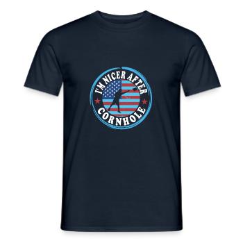 Cornhole - T-shirt homme - marine - Devant - AI Model Male 178 light (178cm)