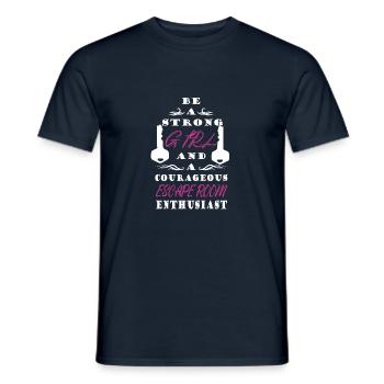 Escape Room - Men's T-Shirt - navy - Front - AI Model Male 178 light (178cm)