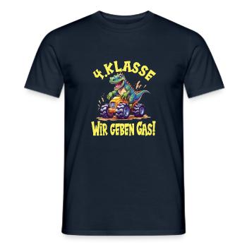 Schuljahr 4 - Männer T-Shirt - Navy - Vorne - AI Model Male 178 light (178cm)