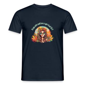 Hippy - Men's T-Shirt - navy - Front - AI Model Male 178 light (178cm)