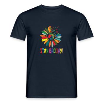 Hippy - Men's T-Shirt - navy - Front - AI Model Male 178 light (178cm)