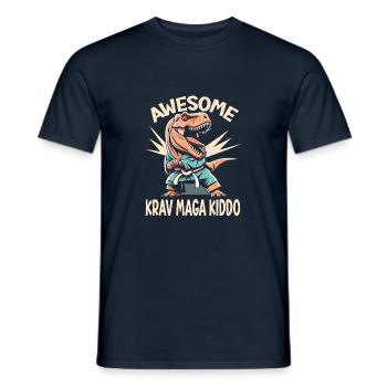 Krav Maga - T-shirt homme - marine - Devant - AI Model Male 178 light (178cm)