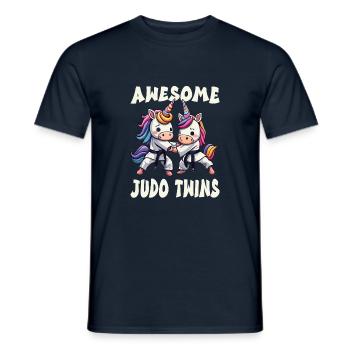 Judo Twins - T-shirt homme - marine - Devant - AI Model Male 178 light (178cm)