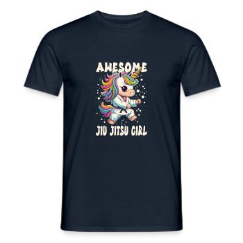 Jiu Jitsu - T-shirt homme - marine - Devant - AI Model Male 178 light (178cm)