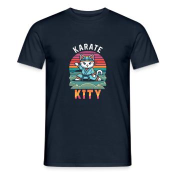 Karaté - T-shirt homme - marine - Devant - AI Model Male 178 light (178cm)