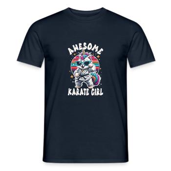 Karaté - T-shirt homme - marine - Devant - AI Model Male 178 light (178cm)