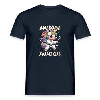 Karaté - T-shirt homme - marine - Devant - AI Model Male 178 light (178cm)