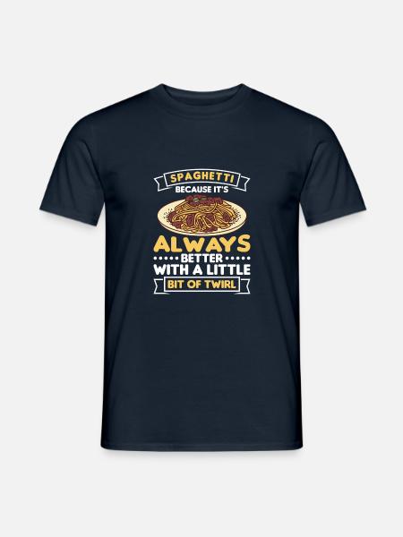 Italienisches Essen - Männer T-Shirt - Navy