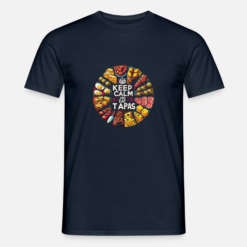 Spanisches Essen - Männer T-Shirt - Navy