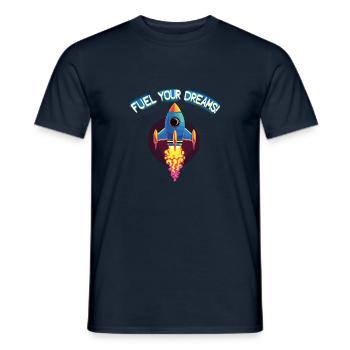 Fusée - T-shirt homme - marine - Devant - AI Model Male 178 light (178cm)
