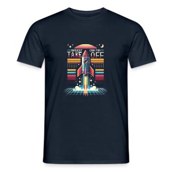 Fusée - T-shirt homme - marine - Devant - AI Model Male 178 light (178cm)