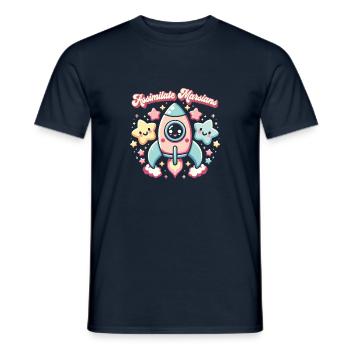 Fusée - T-shirt homme - marine - Devant - AI Model Male 178 light (178cm)