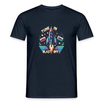 Fusée - T-shirt homme - marine - Devant - AI Model Male 178 light (178cm)