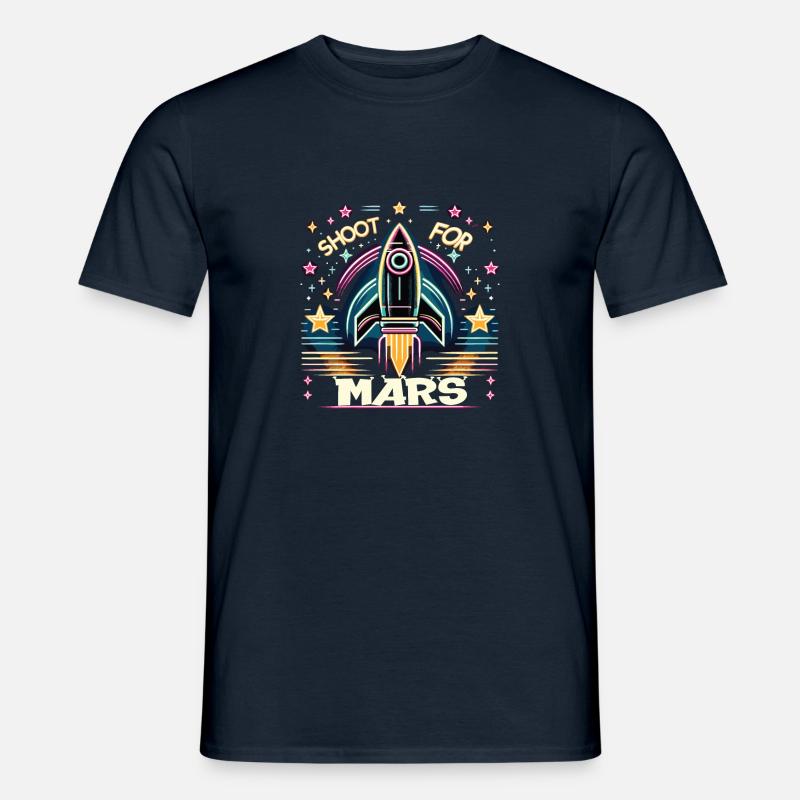 Rakete - Männer T-Shirt - Navy