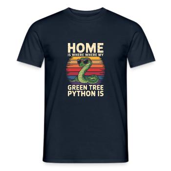 Snake - Men's T-Shirt - navy - Front - AI Model Male 178 light (178cm)