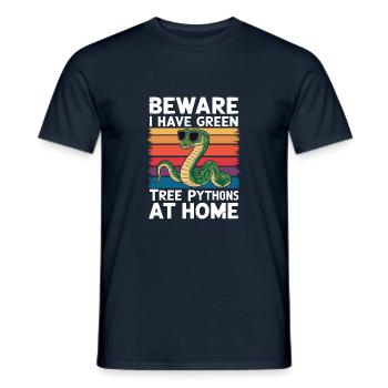 Snake - Men's T-Shirt - navy - Front - AI Model Male 178 light (178cm)