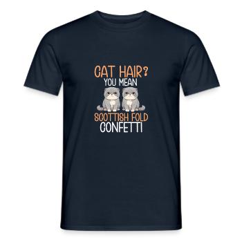 Katze - Männer T-Shirt - Navy - Vorne - AI Model Male 178 light (178cm)