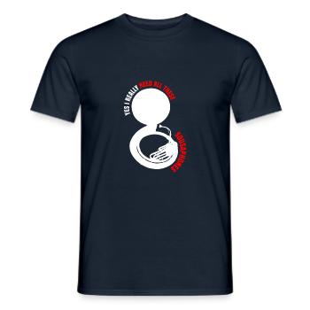 Sousaphone - Männer T-Shirt - Navy - Vorne - AI Model Male 178 light (178cm)