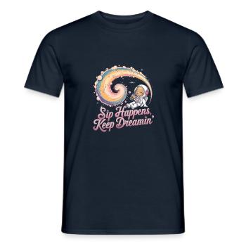 K pop und bubble Tea - Männer T-Shirt - Navy - Vorne - AI Model Male 178 light (178cm)