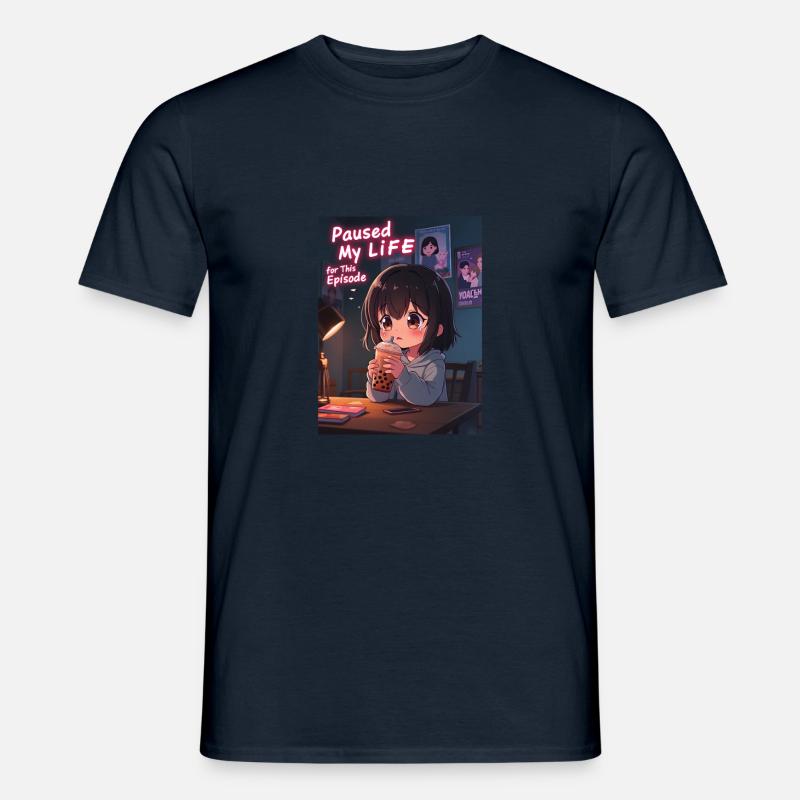 K pop und bubble Tea - Männer T-Shirt - Navy