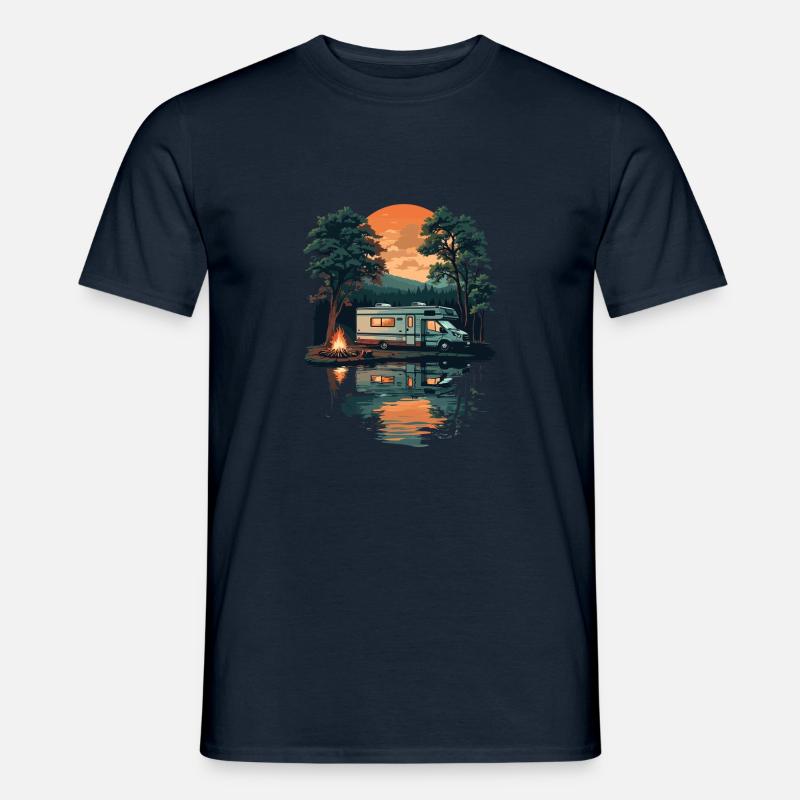 Kamper - T-shirt męski - granatowy