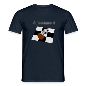 Schach Design: Schachmatt! - Männer T-Shirt - Navy - Vorne - AI Model Male 178 light (178cm)