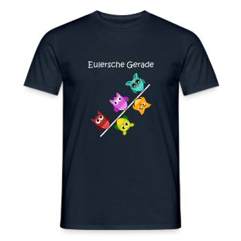 Eulersche just, hiboux, cadeau pour mathématiciens - T-shirt homme - marine - Devant - AI Model Male 178 light (178cm)