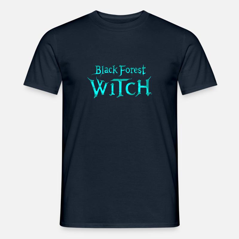 BLACK FOREST WITCH Logo - Männer T-Shirt - Navy