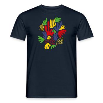 matisse flowers - Männer T-Shirt - Navy - Vorne - AI Model Male 178 light (178cm)