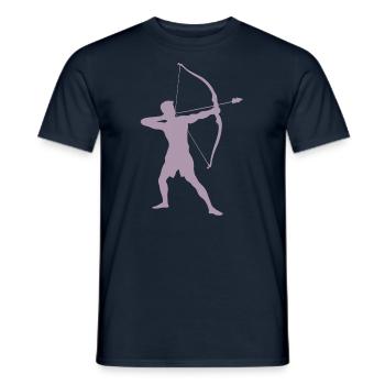 Archer Silhouette, Precise - Men's T-Shirt - navy - Front - AI Model Male 178 light (178cm)
