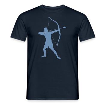 Archer Silhouette, Precise - Men's T-Shirt - navy - Front - AI Model Male 178 light (178cm)
