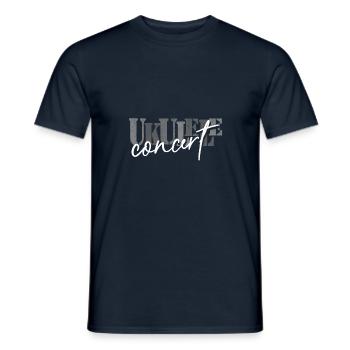 Konzert Ukulele schwarz weiß - Männer T-Shirt - Navy - Vorne - AI Model Male 178 light (178cm)