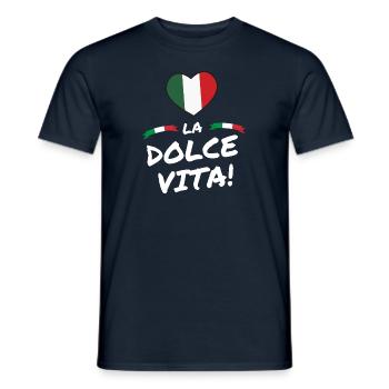 Italia Italy Italien Bella Italia Dolce Vita - Men's T-Shirt - navy - Front - AI Model Male 178 light (178cm)