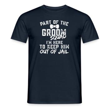 Groom Squad - Männer T-Shirt - Navy - Vorne - AI Model Male 178 light (178cm)