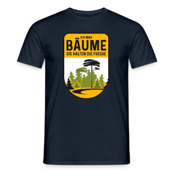 Ich mag Bäume! Lustiger Spruch Wald Natur Funshirt - Männer T-Shirt - Navy - Vorne - AI Model Male 178 light (178cm)