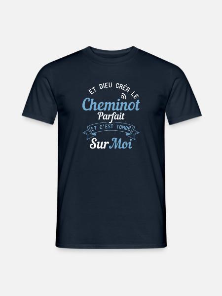 Et Dieu Créa Le Cheminot Parfait - T-shirt homme - marine