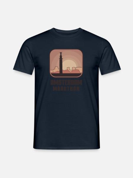 Amsterdam Marathon - Männer T-Shirt - Navy