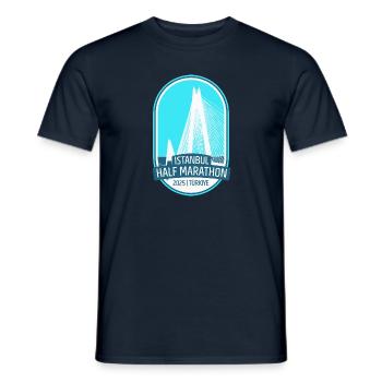 Semi-marathon d’Istanbul - 2025 - Turquie - T-shirt homme - marine - Devant - AI Model Male 178 light (178cm)
