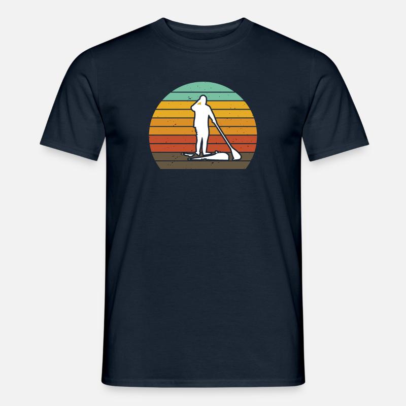 SUP Retro Sonne - Männer T-Shirt - Navy